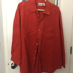 Women’s Red Linen Shirt